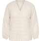 ONLY CARMAKOMA  CARCHLOEY L/S V-NECK BALLOON TOP WVN
