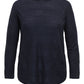 Only Carmakoma  CARNEWAIRPLAIN LS PULLOVER KNT DONKERBLAUW