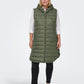 ONLY CARMAKOMA  CARMELODY OVERSIZE QUILT WAISTCOAT OTW GROEN