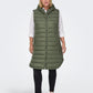 ONLY CARMAKOMA  CARMELODY OVERSIZE QUILT WAISTCOAT OTW GROEN