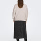 ONLY CARMAKOMA  CARCAMILLA V-NECK L/S PULLOVER KNT NOOS BEIGE