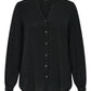 ONLY CARMAKOMA  CARJOSEE METTA LIFE L/S V-NECK SHIRT ZWART/GLITTER