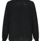 ONLY CARMAKOMA  CARJOSEE METTA LIFE L/S V-NECK SHIRT ZWART/GLITTER