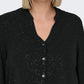 ONLY CARMAKOMA  CARJOSEE METTA LIFE L/S V-NECK SHIRT ZWART/GLITTER