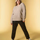 ONLY CARMAKOMA  CARLUCILLA LS GLITTER V-NECK KNT