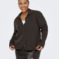 Only Carmakoma CARTHEA LS BUTTON POLO CARDIGAN KNT Chocolate Torte