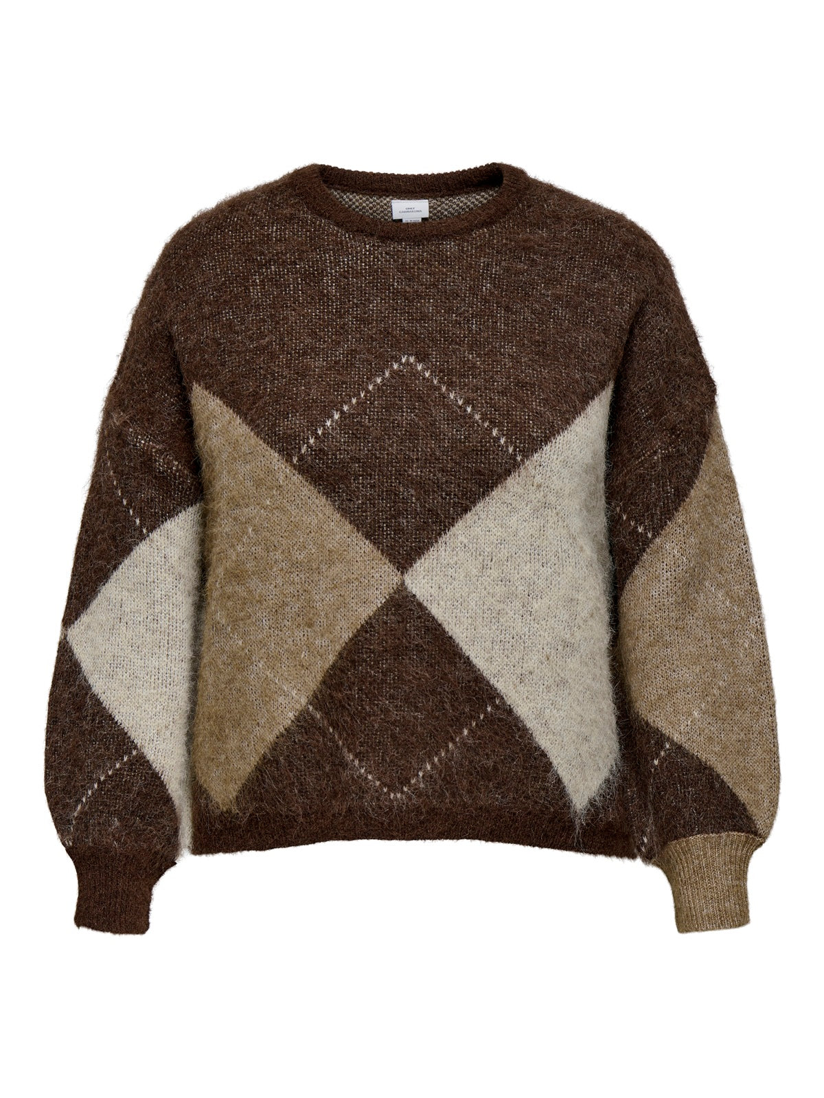 ONLY CARMAKOMA  CARNOEME JQ LS LIFE O-NECK KNT