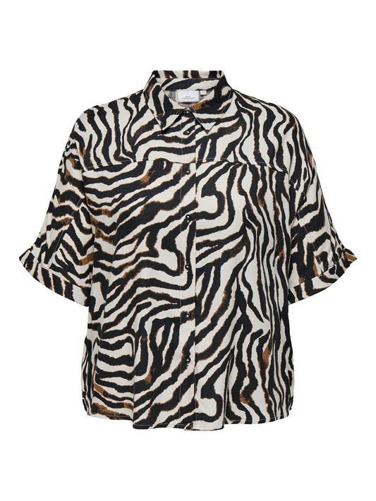 ONLY CARMAKOMA  CARBERTE LIFE 2/4 SHIRT AOP