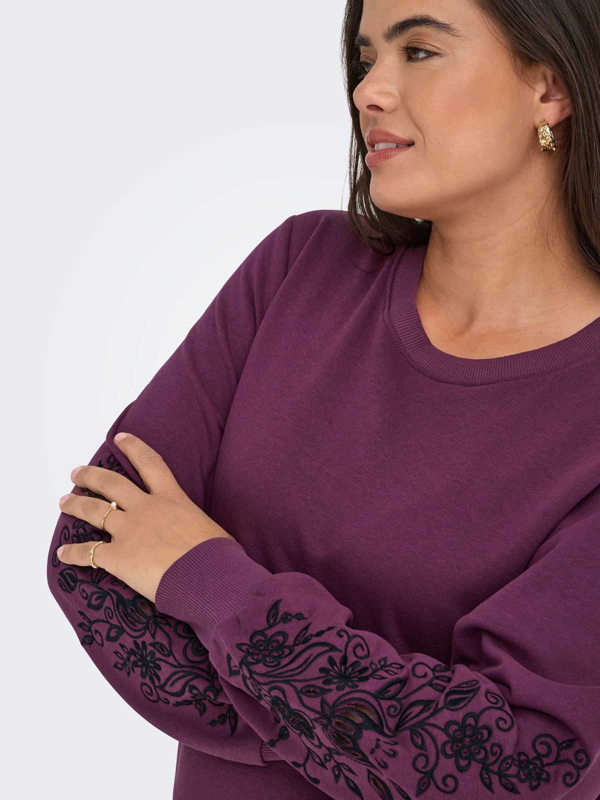 ONLY CARMAKOMA  CARJENNA LS O-NECK SWEAT SWT PAARS