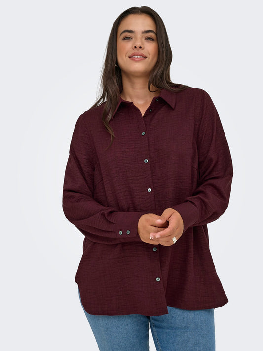 ONLY CARMAKOMA  CARBAY LS SHIRT WVN BF PAARS