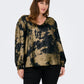 ONLY CARMAKOMA  CARDIXIE LS V-NECK TOP AOP