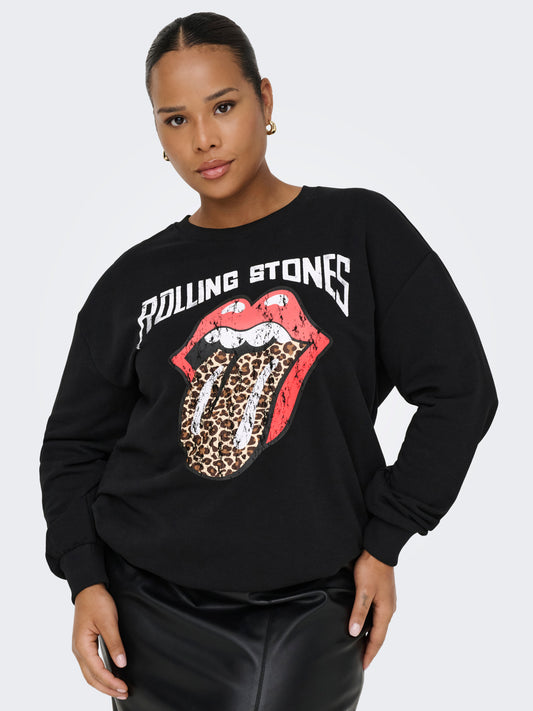 ONLY CARMAKOMA  CARROLLI L/S O-NECK SWEAT LC JRS