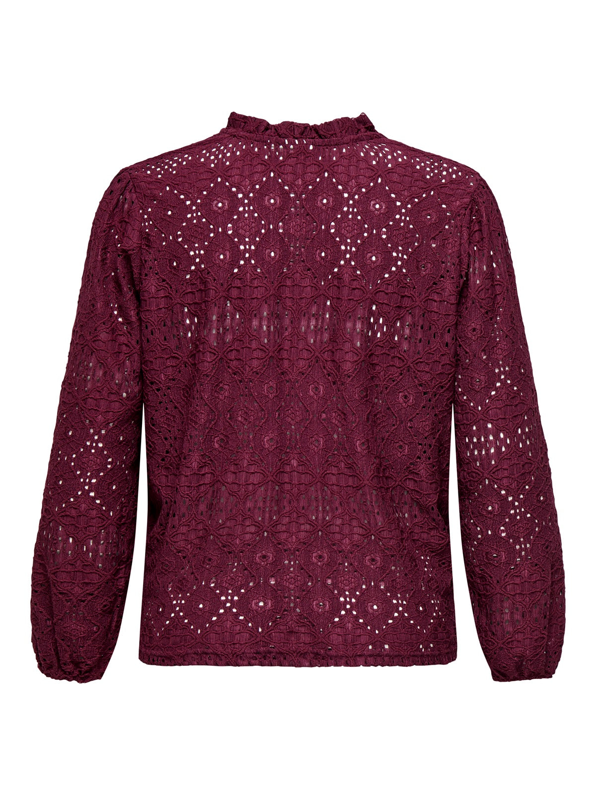 ONLY CARMAKOMA  CARLUZIA L/S V-NECK BLOUSE JRS ROOD