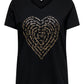 ONLY CARMAKOMA  CARLYDIA LIFE SS V-NECK REG TEE JRS Zwart