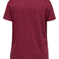 ONLY CARMAKOMA  CARLYDIA LIFE SS V-NECK REG TEE JRS ROOD