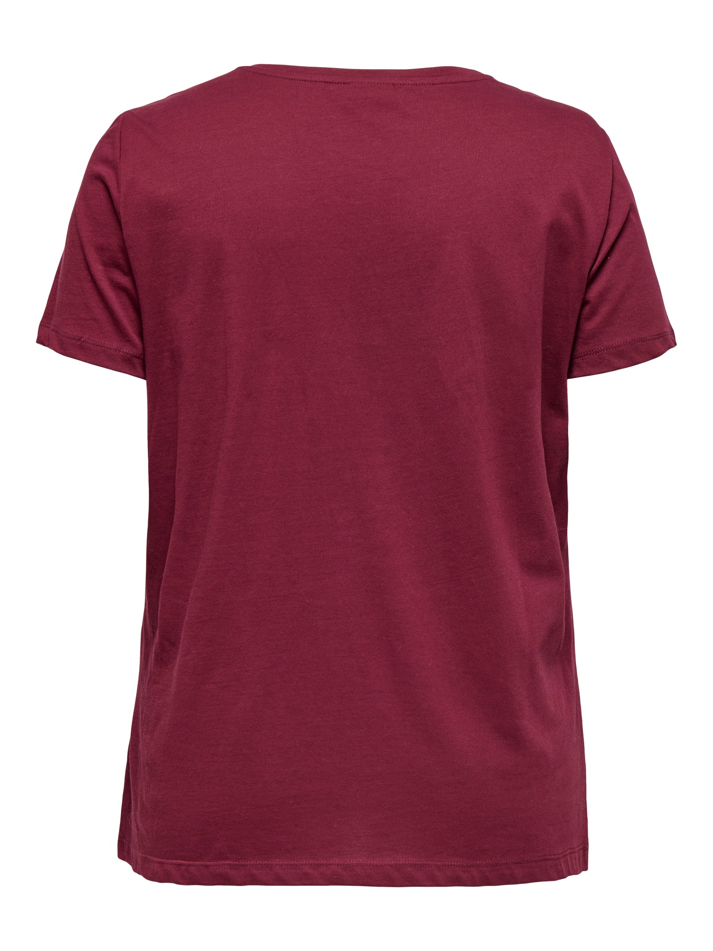ONLY CARMAKOMA  CARLYDIA LIFE SS V-NECK REG TEE JRS ROOD