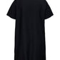 ONLY CARMAKOMA  CARMALUKKA LIFE S/S O-NECK ABK DRESS JRS ZWART