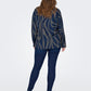 ONLY CARMAKOMA CARFANNIL LS V-NECK TOP AOP