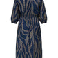 ONLY CARMAKOMA  CARFANNIL 3/4 CALF SMOCK DRESS AOP