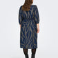 ONLY CARMAKOMA  CARFANNIL 3/4 CALF SMOCK DRESS AOP