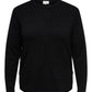 ONLY CARMAKOMA   CARMARGARETHA LS BUTTON PULLOVER KNT ZWART
