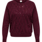 ONLY CARMAKOMA  CARHALIFAX LS SEQUINS PULLOVER KNT ROOD