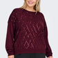 ONLY CARMAKOMA  CARHALIFAX LS SEQUINS PULLOVER KNT ROOD
