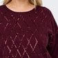 ONLY CARMAKOMA  CARHALIFAX LS SEQUINS PULLOVER KNT ROOD
