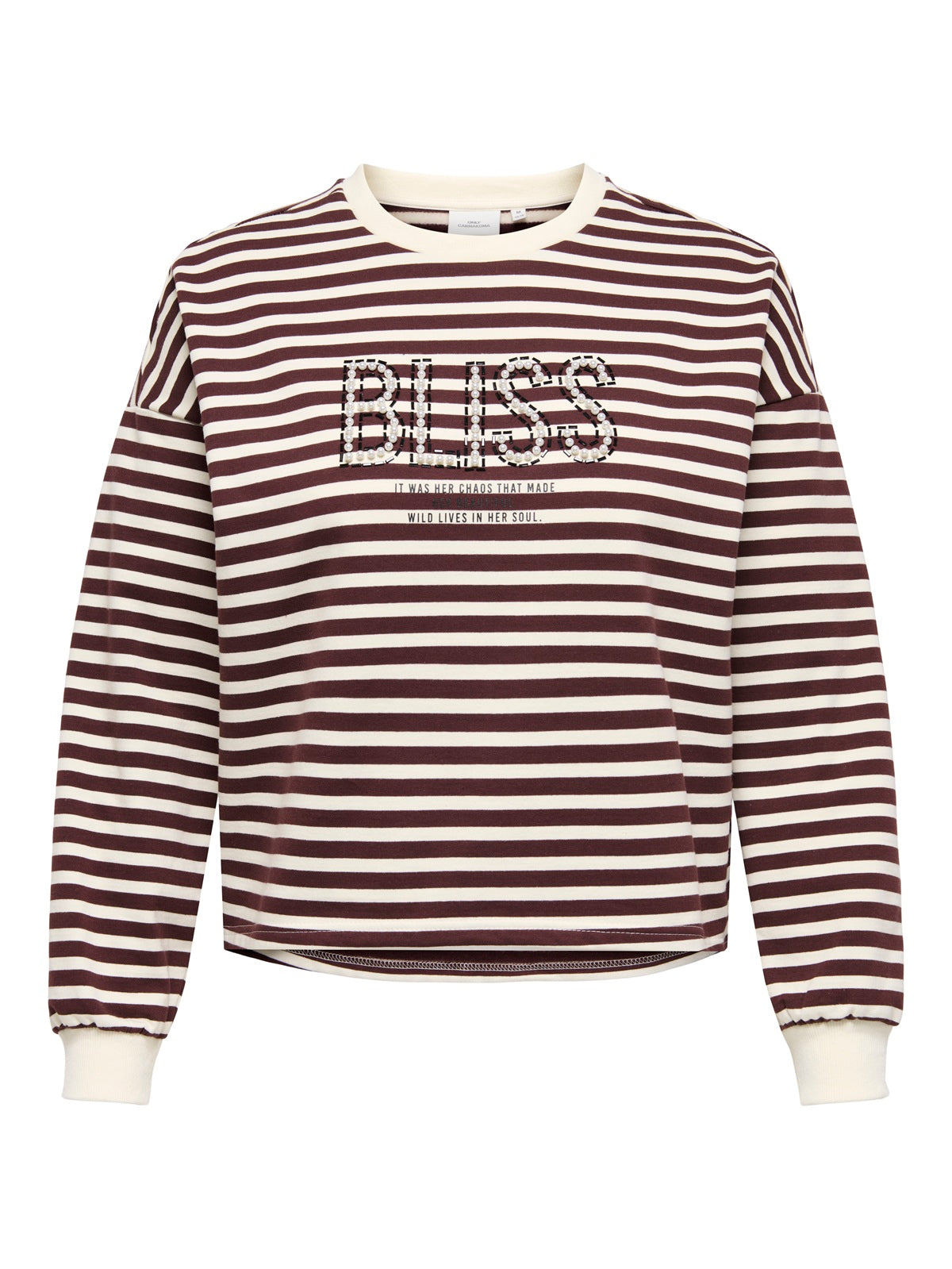 ONLY CARMAKOMA  CARLIZA L/S PEARL PRINT BOX SWT JRS