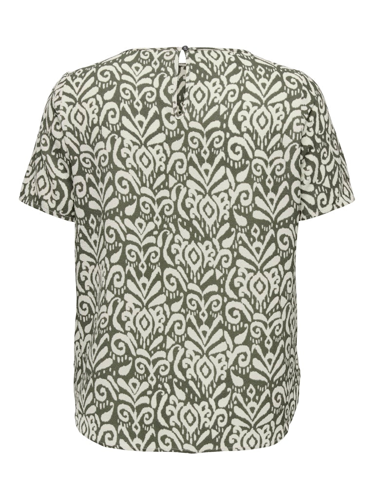 Only Carmakoma CARVICA LIFE SS TOP WVN NOOS Tarmac Kaja graphic
