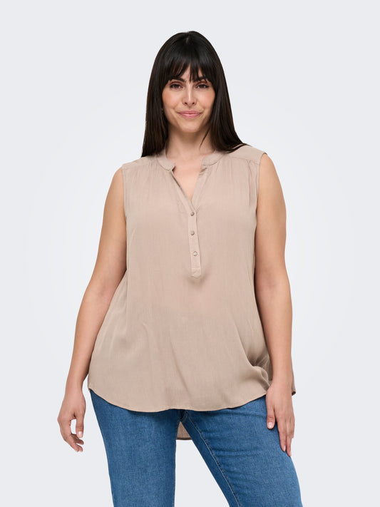ONLY CARMAKOMA  CARJETTE LIFE S/L TOP WVN NOOS