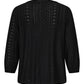 Only Carmakoma CARSANDRA 3/4 SPLIT TOP JRS zwart