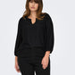Only Carmakoma CARSANDRA 3/4 SPLIT TOP JRS zwart