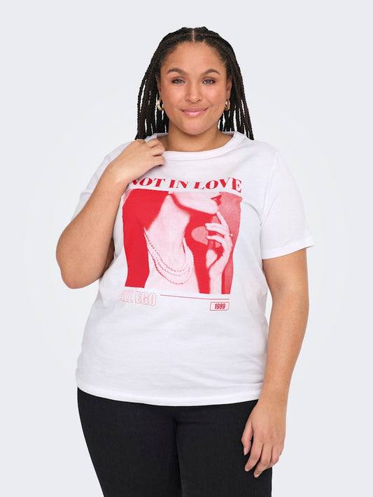 Only Carmakoma CARJULIETA LIFE SS REG TEE JRS Bright White