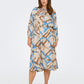 ONLY CARMAKOMA  CARROWA LIFE 3/4 V-NECK CALF DRESS PLUSSIZE