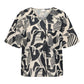 Only Carmakoma  CARMALUSI SS V-NECK TOP AOP pumice stone