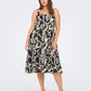 Only Carmakoma CARMALUSI S/L CALF DRESS AOP Pumice Stone