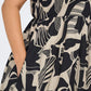 Only Carmakoma CARMALUSI S/L CALF DRESS AOP Pumice Stone