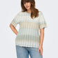 ONLY CARMAKOMA  CARALVIRA LIFE SS GLITTER O-NECK