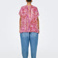 Only Carmakoma CARNOVA LIFE SS IN ONE TOP AOP Fuchsia Fedora
