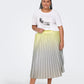 ONLY CARMAKOMA  CARPETAL LIFE MIDI PLISSE SKIRT JRS