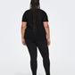 Only Carmakoma  CARELLIOT LIFE S/S O-NECK JEANS TEE JRS zwart