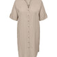 ONLY CARMAKOMA CARCOCO SS BLK SHIRT DRESS BEIGE