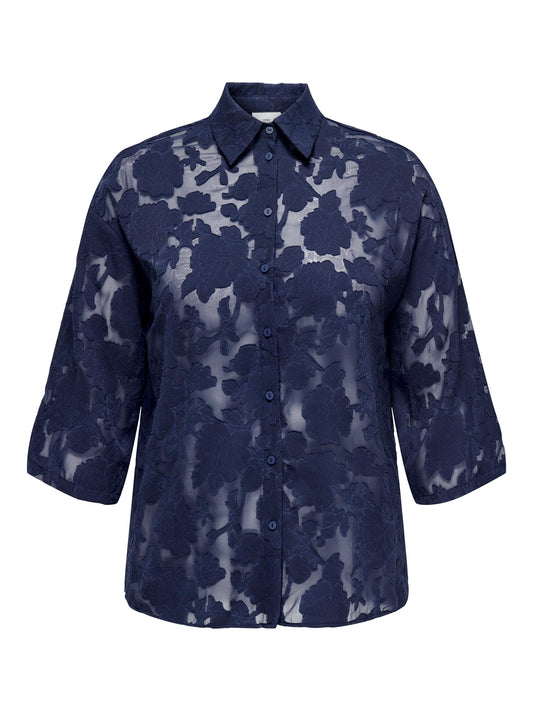 Only Carmakoma Cardellavine blouse blauw