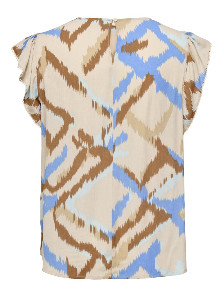 Only Carmakoma CARROWA LIFE SL LACE TOP AOP Pumice Stone