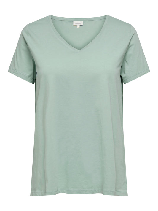 ONLY CARMAKOMA  CARBONNIE LIFE S/S V A-SHAPE TEE NOOS