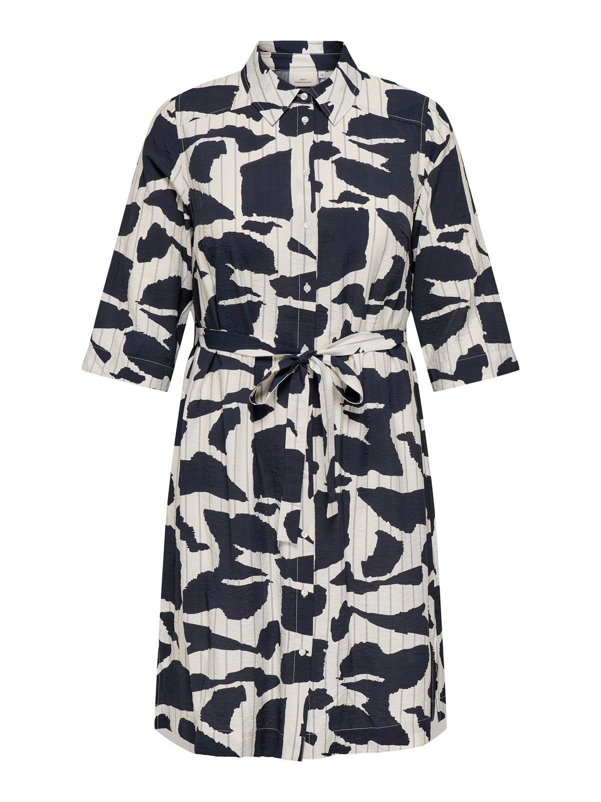 ONLY CARMAKOMA  CARMISIA 3/4 BLK SHIRT DRESS WVN