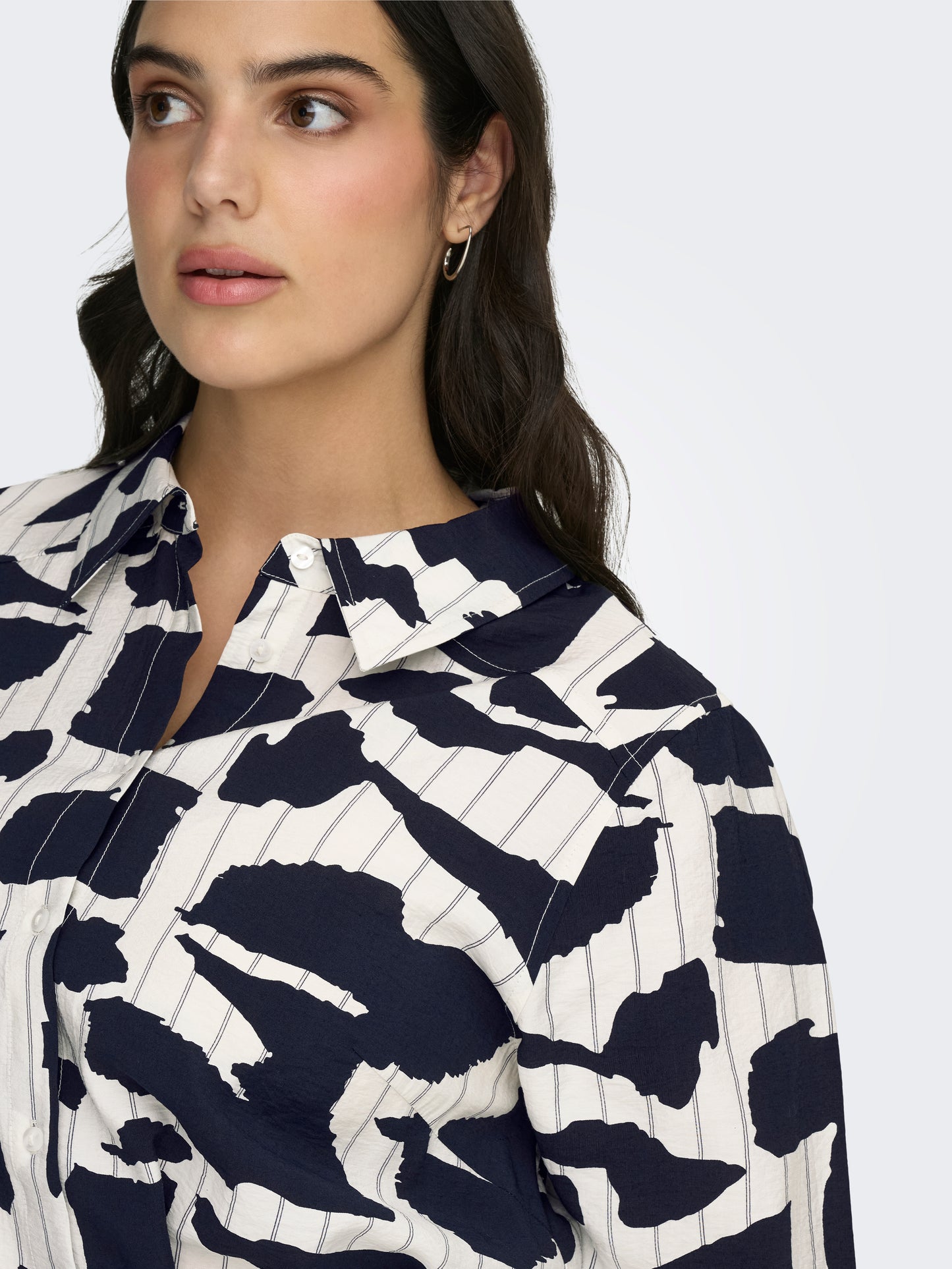 ONLY CARMAKOMA  CARMISIA 3/4 BLK SHIRT DRESS WVN