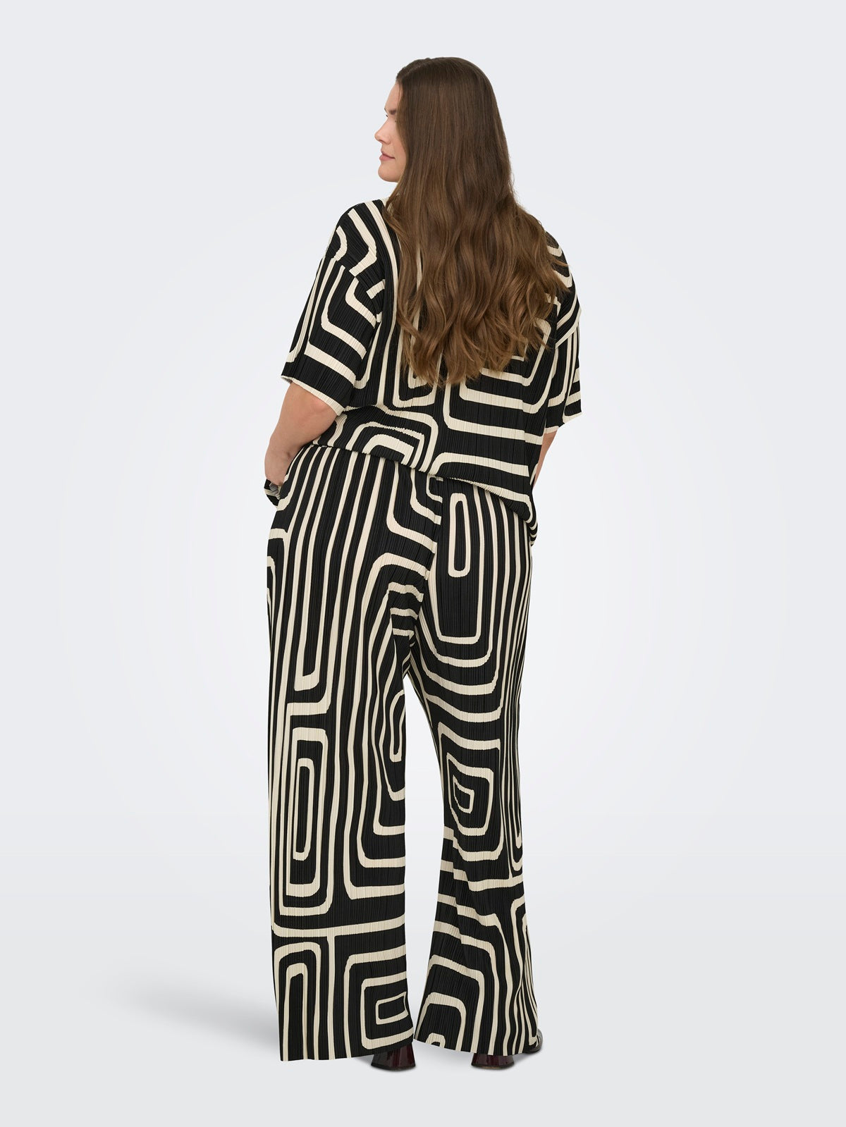 ONLY CARMAKOMA  CARRAVENNA PLISSE AOP PANT JRS