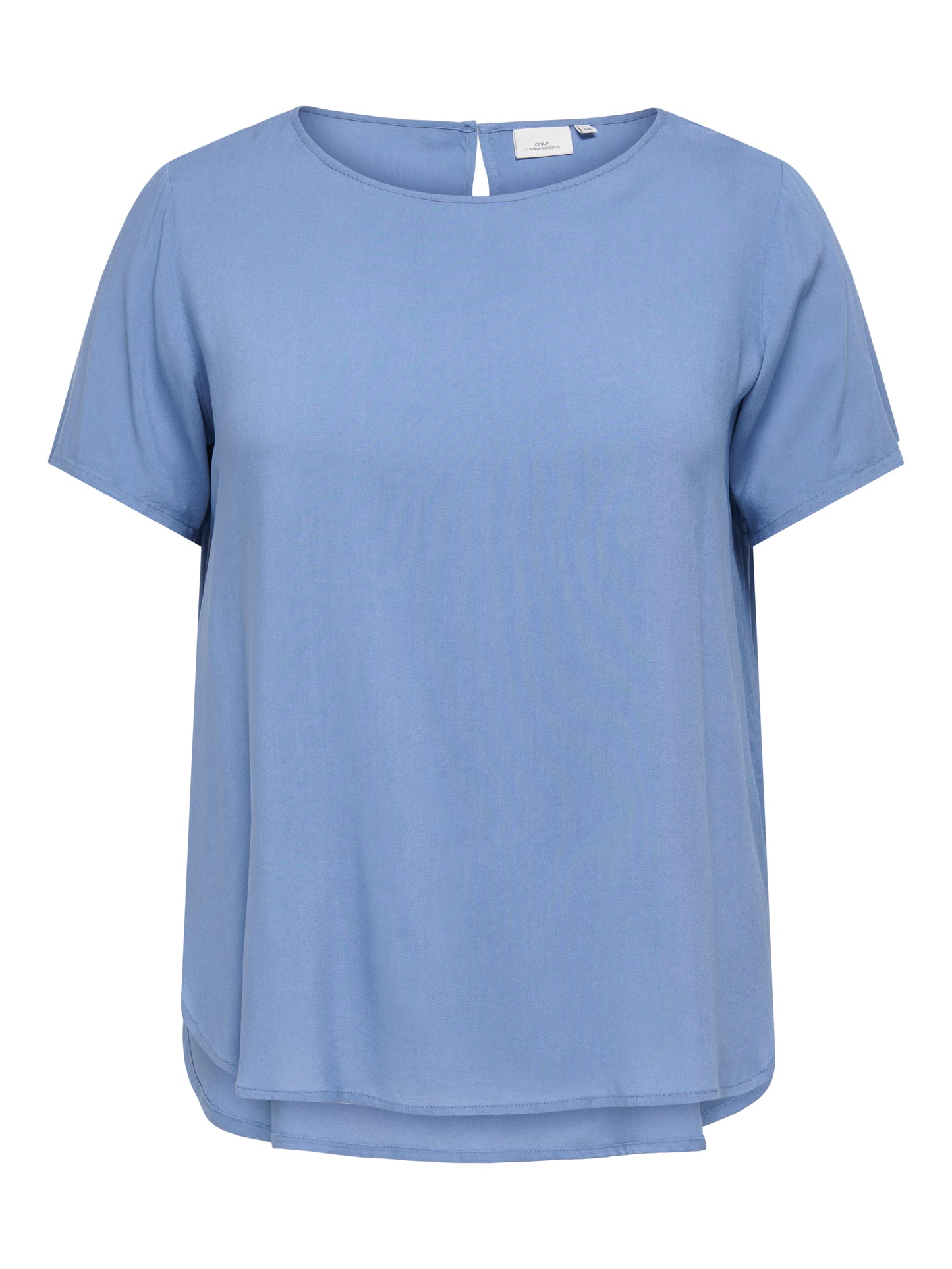 ONLY CARMAKOMA CARVICO LIFE S/S TOP VIS WVN BLAUW